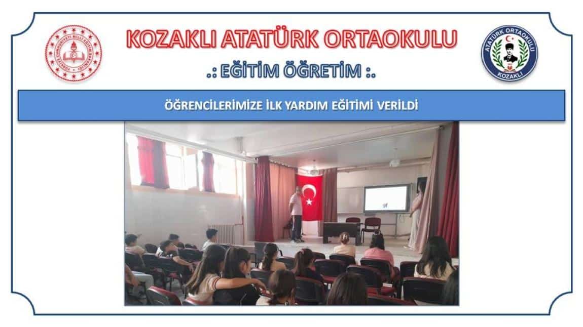 ÖĞRENCİLERİMİZE İLK YARDIM EĞİTİMİ VERİLDİ