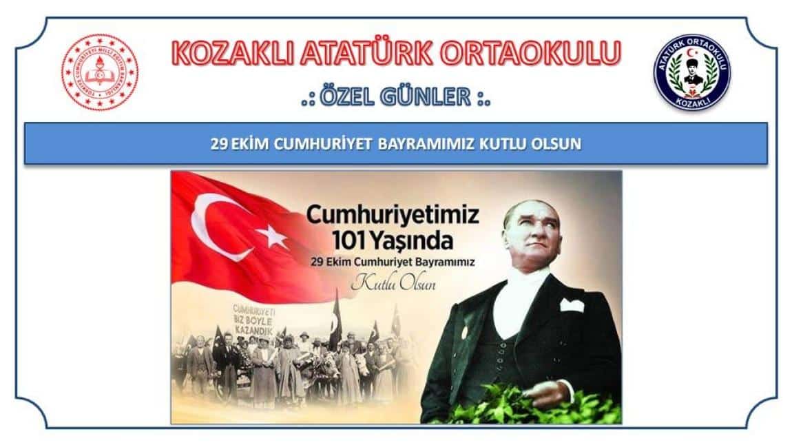 29 EKİM CUMHURİYET BAYRAMIMIZ KUTLU OLSUN