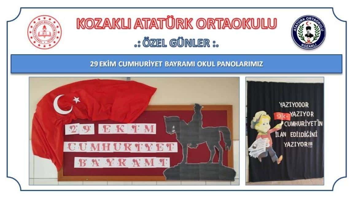 29 EKİM CUMHURİYET BAYRAMI OKUL PANOLARIMIZ